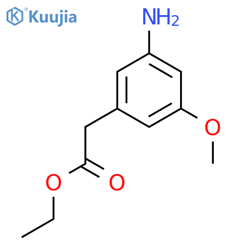 ethyl 2-(3-amino-5-methoxyphenyl)acetate structure