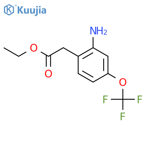 Ethyl 2-amino-4-(trifluoromethoxy)phenylacetate structure