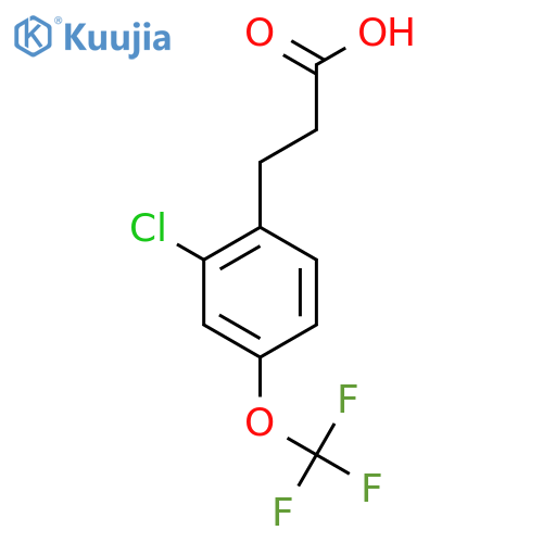3-(2'-Chloro-4'-(trifluoromethoxy)phenyl)propionic acid structure