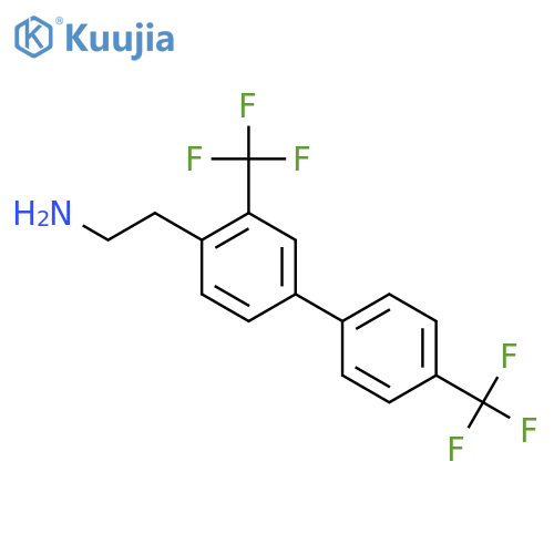 2-(3,4'-Bis(trifluoromethyl)biphenyl-4-yl)-ethylamine structure