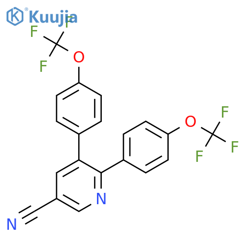 5,6-Bis(4-(trifluoromethoxy)phenyl)nicotinonitrile structure