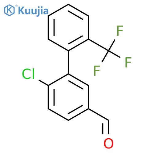 6-Chloro-2'-(trifluoromethyl)biphenyl-3-carbaldehyde structure