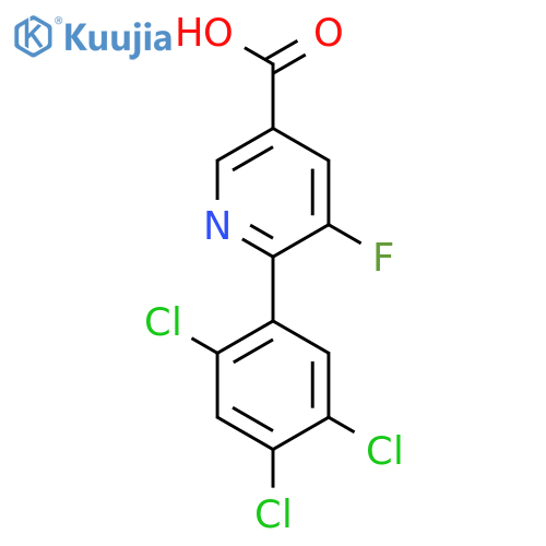 5-Fluoro-6-(2,4,5-trichlorophenyl)nicotinic acid structure