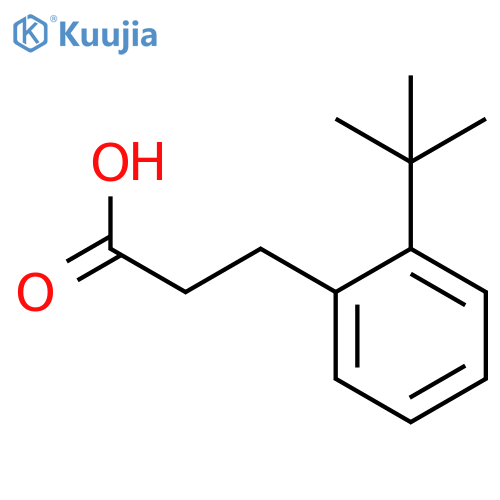 3-(2-tert-butylphenyl)propanoic acid structure