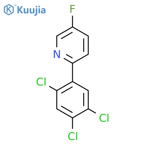 5-Fluoro-2-(2,4,5-trichlorophenyl)pyridine structure