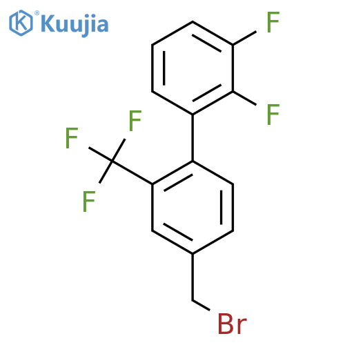 4'-Bromomethyl-2,3-difluoro-2'-(trifluoromethyl)biphenyl structure