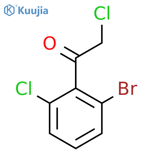 1-(2-bromo-6-chlorophenyl)-2-chloroethan-1-one structure