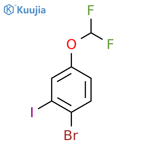 2-Bromo-5-(difluoromethoxy)iodobenzene structure