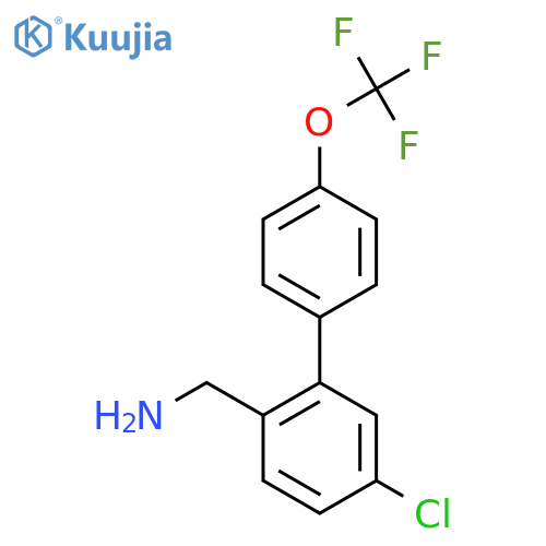 C-(5-Chloro-4'-(trifluoromethoxy)biphenyl-2-yl)-methylamine structure