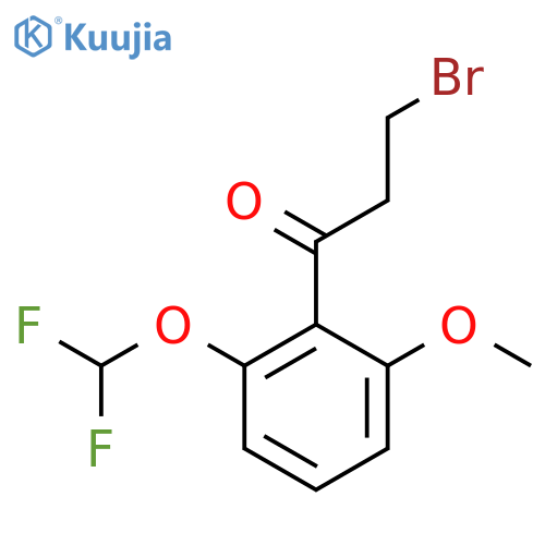 3-Bromo-2'-(difluoromethoxy)-6'-methoxypropiophenone structure