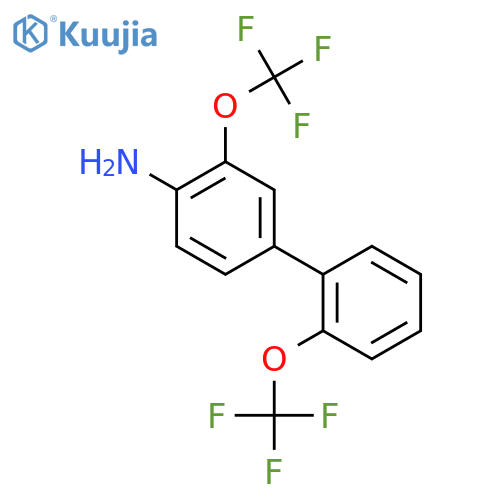 4-Amino-3,2'-bis(trifluoromethoxy)biphenyl structure