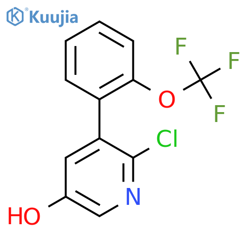 2-Chloro-5-hydroxy-3-(2-(trifluoromethoxy)phenyl)pyridine structure