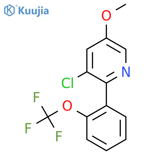 3-Chloro-5-methoxy-2-(2-(trifluoromethoxy)phenyl)pyridine structure