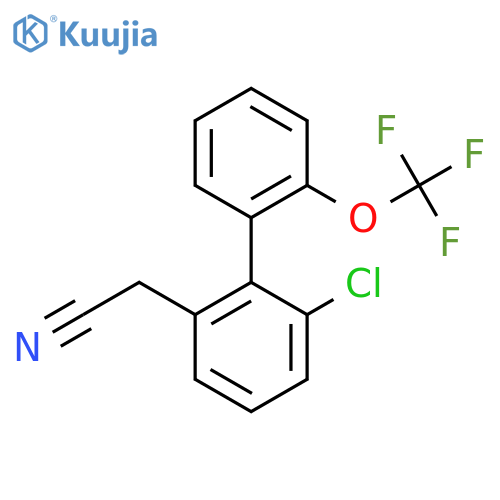 6-Chloro-2'-(trifluoromethoxy)biphenyl-2-acetonitrile structure