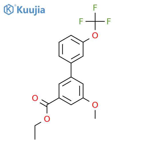 Ethyl 5-methoxy-3'-(trifluoromethoxy)biphenyl-3-carboxylate structure