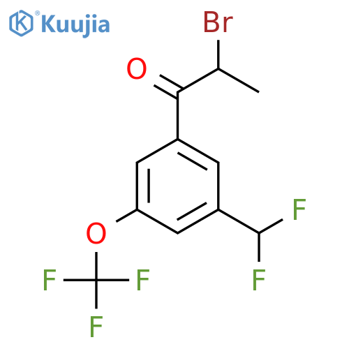 2-Bromo-3'-(difluoromethyl)-5'-(trifluoromethoxy)propiophenone structure