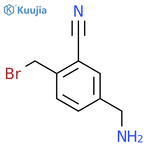 4-(Bromomethyl)-3-cyanobenzylamine structure