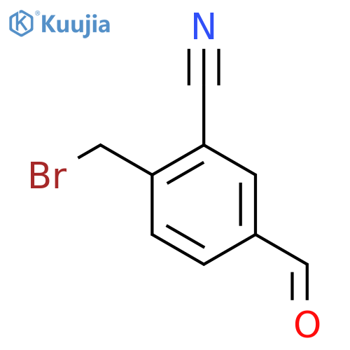 4-(Bromomethyl)-3-cyanobenzaldehyde structure