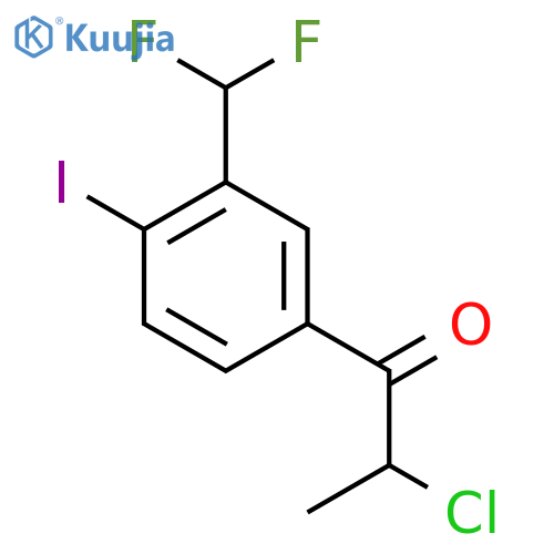 2-Chloro-3'-(difluoromethyl)-4'-iodopropiophenone structure