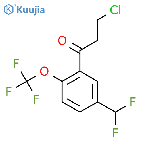 3-Chloro-5'-(difluoromethyl)-2'-(trifluoromethoxy)propiophenone structure