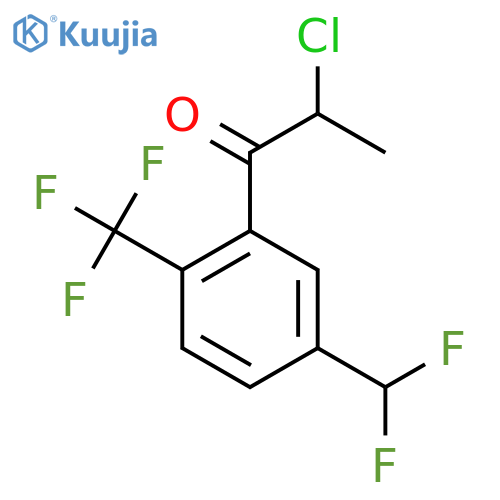 2-Chloro-5'-(difluoromethyl)-2'-(trifluoromethyl)propiophenone structure