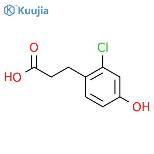 3-(2-chloro-4-hydroxyphenyl)propanoic acid structure