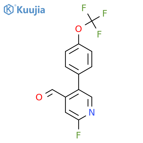 2-Fluoro-5-(4-(trifluoromethoxy)phenyl)isonicotinaldehyde structure