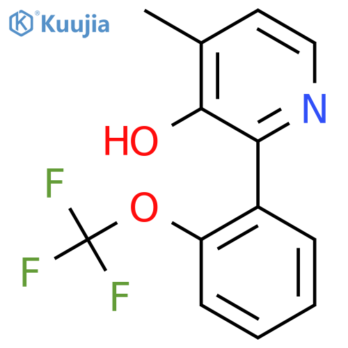 3-Hydroxy-4-methyl-2-(2-(trifluoromethoxy)phenyl)pyridine structure