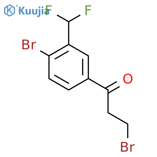 3,4'-Dibromo-3'-(difluoromethyl)propiophenone structure