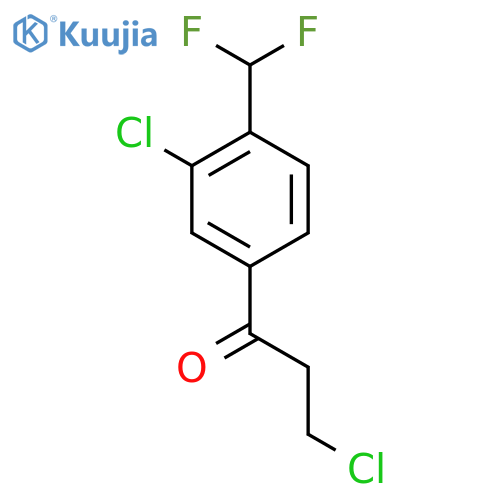 3,3'-Dichloro-4'-(difluoromethyl)propiophenone structure
