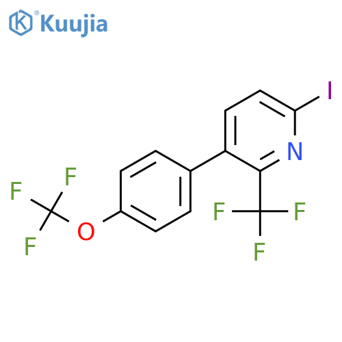 6-Iodo-3-(4-(trifluoromethoxy)phenyl)-2-(trifluoromethyl)pyridine structure