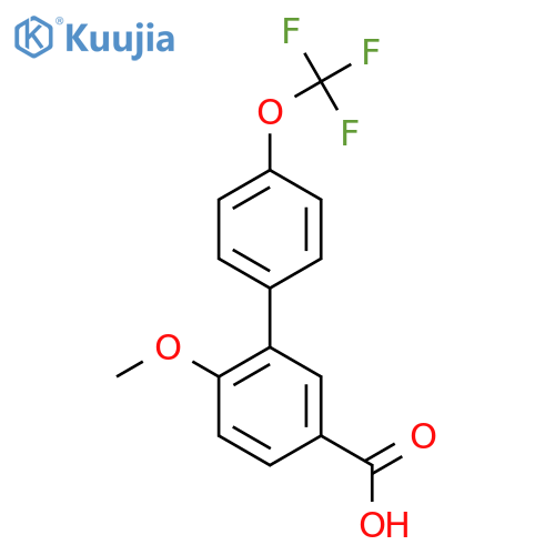 6-Methoxy-4'-(trifluoromethoxy)biphenyl-3-carboxylic acid structure