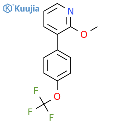 2-Methoxy-3-(4-(trifluoromethoxy)phenyl)pyridine structure