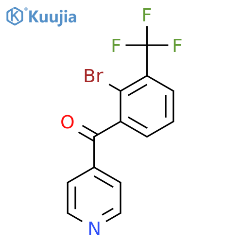 4-(2-Bromo-3-(trifluoromethyl)benzoyl)pyridine structure