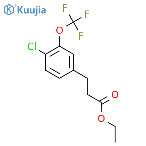 Ethyl 3-(4'-chloro-3'-(trifluoromethoxy)phenyl)propionate structure