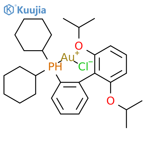 Chloro[2-dicyclohexyl(2′,6′;-diisopropoxybiphenyl)phosphine] gold(I) structure