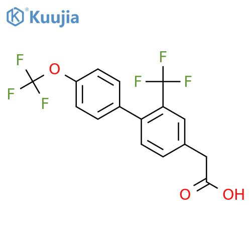 4'-(Trifluoromethoxy)-2-(trifluoromethyl)biphenyl-4-acetic acid structure