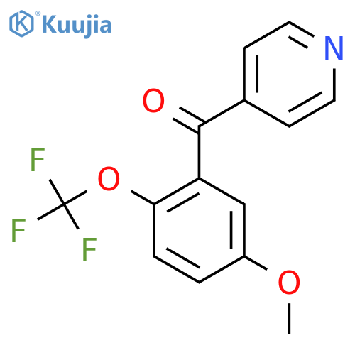4-(5-Methoxy-2-(trifluoromethoxy)benzoyl)pyridine structure