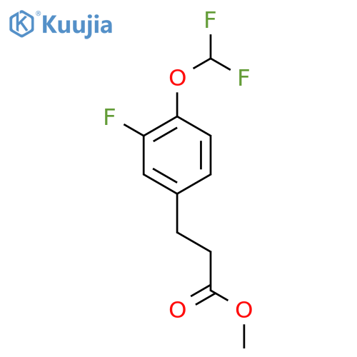 Methyl 3-(4'-(difluoromethoxy)-3'-fluorophenyl)propionate structure