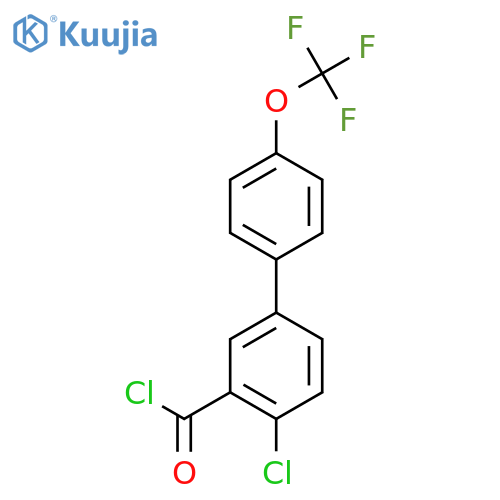 4-Chloro-4'-(trifluoromethoxy)biphenyl-3-carbonyl chloride structure