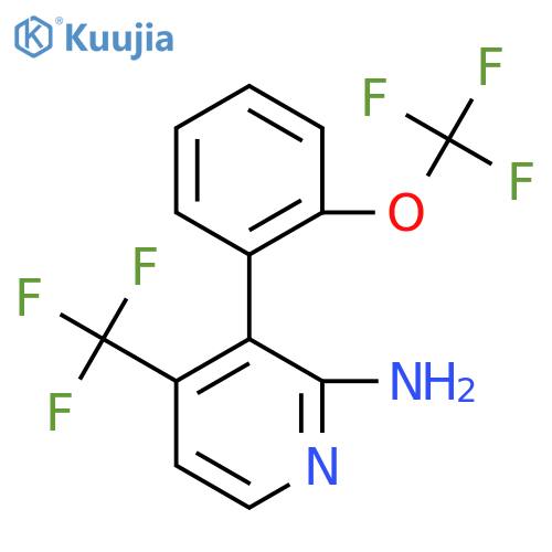2-Amino-3-(2-(trifluoromethoxy)phenyl)-4-(trifluoromethyl)pyridine structure