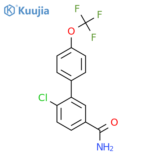 6-Chloro-4'-(trifluoromethoxy)biphenyl-3-carboxylic acid amide structure