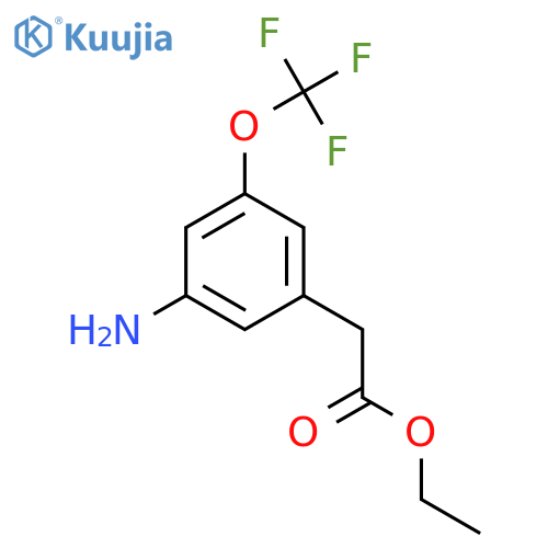 Ethyl 3-amino-5-(trifluoromethoxy)phenylacetate structure