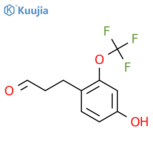 3-(4'-Hydroxy-2'-(trifluoromethoxy)phenyl)propionaldehyde structure