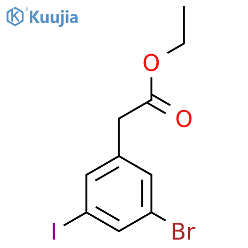 Ethyl 3-bromo-5-iodophenylacetate structure