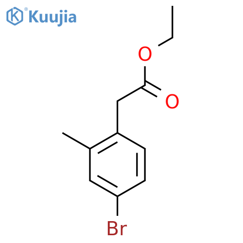 Ethyl 2-(4-bromo-2-methylphenyl)acetate structure