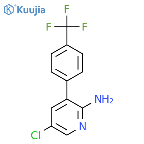 2-Amino-5-chloro-3-(4-(trifluoromethyl)phenyl)pyridine structure