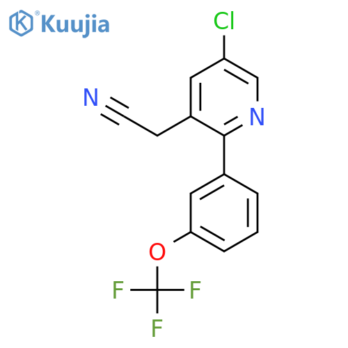 5-Chloro-2-(3-(trifluoromethoxy)phenyl)pyridine-3-acetonitrile structure
