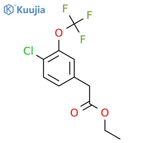 Ethyl 4-chloro-3-(trifluoromethoxy)phenylacetate structure