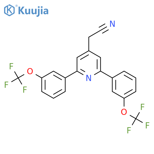 2,6-Bis(3-(trifluoromethoxy)phenyl)pyridine-4-acetonitrile structure